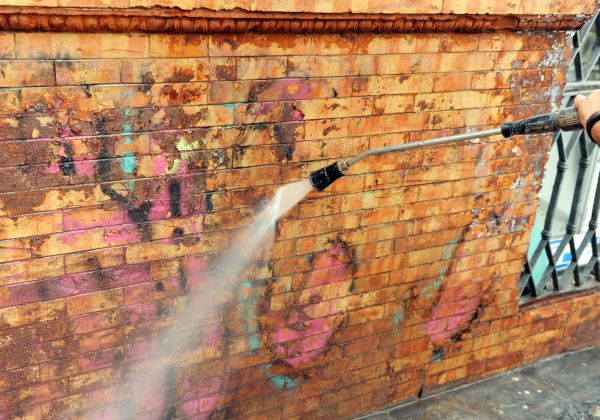 Brick Graffiti Cleaning in Kokomo